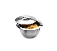 Weis Bol térmico con tapa, diámetro interior de 16 cm, acero inoxidable, plata, diámetro exterior de 20 x 20 x 12 cm, volumen de 1 litro.