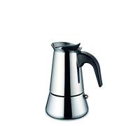 Weis Cafetera espresso para 2 tazas, 100 ml, acero inoxidable, color plateado, dimensiones: 9,5 x 9 x 14,5 cm, 16972