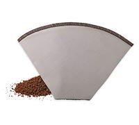 Weis Filtro de café plegable tamaño 2, tejido de acero inoxidable, sabor neutro, tamaño: 14,5 cm x 9,3 cm x 0,1 cm, 18952