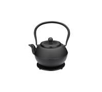 Weis Tetera de hierro fundido negro 1100 ml + colador y platillo, tamaño: 15,5 cm x 18,5 cm x 13 cm, 17944