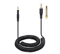 weishan ATH-M50x - Cable auxiliar en espiral de repuesto para auriculares Audio Technica M40x M70x, cable de extensión de 2,5 mm a 3,5 mm con adaptador de 6,35 mm, 14 pies