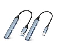 weishan Hub de carga 4 en 1 compatible con MagicBand+ y Magic Band - USB y USB-C a multicargador para reloj inteligente, auriculares y auriculares, paquete de 2