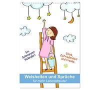 Weisheiten und Sprüche für mehr Lebensfreude! (Wandkalender 2026 DIN A3 hoch), CALVENDO Monatskalender: Ein niedlich illustrierter Kalender für gute Laune und positive Gedanken!