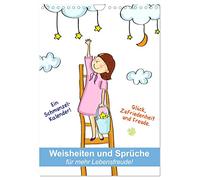Weisheiten und Sprüche für mehr Lebensfreude! (Wandkalender 2026 DIN A4 hoch), CALVENDO Monatskalender: Ein niedlich illustrierter Kalender für gute Laune und positive Gedanken!