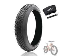 WEISHIDAI 20x3,0/26x3,0 Pulgadas Neumático De Bicicleta Gorda 20/26 3,0 Pulgadas Neumáticos De Repuesto para Bicicletas Eléctricas De Servicio Pesado con Cámara De Aire(26x3.0)