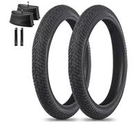 WEISHIDAI 2PCS 16/18/20X1,95/2,125 Pulgadas Neumáticos para Bicicleta BMX con Cámaras Y Desmontables 16/18/20 1,95/2,125 Pulgadas Neumáticos Resistentes para Street, Park, Dirt, Racing(20x2.125)