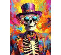 WEISHIWE Hombre esqueleto Pintar por Numeros Adultos, 80x100cm w-567