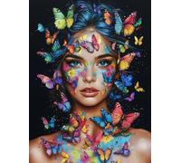 WEISHIWE Mariposa y mujer Pintar por Numeros Adultos, 60x80cm w-376