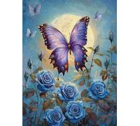 WEISHIWE Mariposa y rosa Pintar por Numeros Adultos, 80x100cm w-371