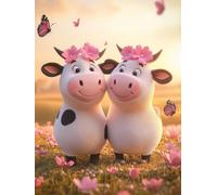 WEISHIWE Mariposa y vaca Pintar por Numeros Adultos, 80x100cm w-372