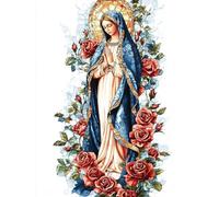 WEISHIWE Rosa y Virgen María Pintar por Numeros Adultos, 60x80cm w-651