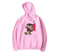 WEISSYO Hombre Sudaderas Unisex Casual Pullover Streetwear Moda Retro Sudadera Hombres Y Mujeres Cosplay Cantante Jon Batiste De Dos Caras Impresión Manga Larga-Pink||3X_l