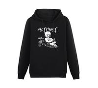 WEISULANG Antisect Hallo There. Hows Life? 1991 Album Cover Hoodies Long Sleeve Pullover Loose Hoody Sweatershirt Black L