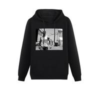 WEISULANG Dwayne Johnson Long Sleeve Hoody with Pocket Sweatershirt, Hooded The Rock Poster Black XL