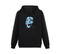 WEISULANG Fright Night Horror Film Scary Face and Logo Hoody Sweatershirt Black L