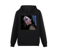 WEISULANG Laura Pausini Hoody with Drawing Pocket Hoody Sweatershirt Black XL