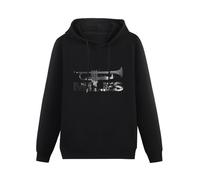 WEISULANG Rumin Miles Davis Hoody with Kangaroo Pocket Sweatershirt, Hoodie Jazz Black S