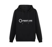 WEISULANG Vintage Aperture Laboratories Science Hoodie Labs Game Portal Men's Black Sweatshirt Black L
