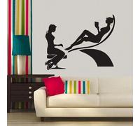 WEITAOSM Adhesivo de pared para pedicura y salón de belleza creativo, vinilo para chica guapa y amorosa, para sala de masajes, manicura y salón de belleza, decoración de interiores.