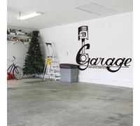 WEITAOSM Pegatina de pared con pistón para reparación de garaje, servicio de coche, taller de reparación, válvula, mecánico, sala de herramientas, decoración, vinilo, arte de pared