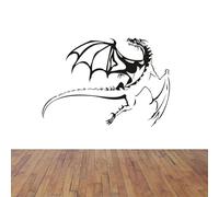 WEITAOSM Vinilo de dinosaurio con diseño de dragón volador, adhesivo creativo para pared, para el hogar, dormitorio infantil, guardería, sala de estar, decoración interior, mural