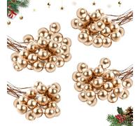 WEITAPYT 100 Piezas Corona Natalizia di Decoro Agrifoglio Artificiale Bacche Rosse Natalizie Artificiali Hacer Coronas Navideñas Y Adornos para El Árbol de Navidad/C