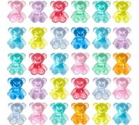 WEITAPYT 100 Piezas Mini Ositos Figuras Animales Miniatura Set Pequeñas Osito para DIY Escenas de Micropaisajes Decoración de Casa de Muñecas Macetas Acuario Paesaggio Giardino Plantas