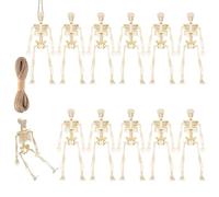 WEITAPYT 12 PCS Esqueleto Halloween Pequeño, Decoracion Halloween Esqueleto, con 5 M Cuerda de Cáñamo Mini Esqueletos Halloweens, Adecuado para Decoraciones de Fiestas de Halloweens