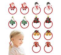 weiting Accesorios para el Pelo de Navidad | 12 Piezas Coletas Navideñas para Niñas | Accesorios a Granel para Colas de Caballo para Mujeres Niñas Amantes de las Fiestas