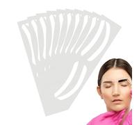 weiting Aerógrafo Eyebrow - Pegatinas para el disco de cejas aerógrafo, cinta de guía de modelado de cejas de Brow Border Shaping Guide, 10 pares de reglas profesionales de tinte de cejas, tinte de