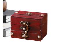 WEITING Baúl de Madera | Organizador decorativo estilo antiguo - Decorativa Vintage de Gran Capacidad - Para colocar en oficina, cómoda, estante, armario, tocador, mesita de noche, entrada