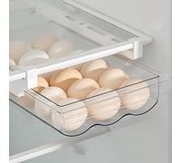 WEITING Cajón Organizador para Refrigerador | Caja De Almacenamiento Extensible para Frigorífico | Bandeja para Huevos De Cocina, Contenedor De Almacenamiento para Ahorrar Espacio En El Refrigerador