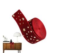 weiting Cinta de Navidad - 198 Cm De Largo Para Manualidades, Envolver Y Decoración | Cinta De Navidad De Terciopelo - Para Coronas, Lazos De Pelo, Decoración De Pasteles, Bodas, Flores