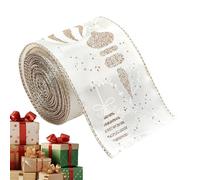 weiting Cintas Para Manualidades,1.98 metros Correa de Cinta | Color Champán Cinta para Manualidades - para Envolver Regalos Navideños Decorar Árboles Hacer Lazos Coronas y Ramos de Flores