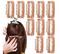 weiting Clips de clip de metal para extensiones de cabello, clips de seguridad de 6 dientes, pinzas para peluca sin coser, pinzas para el pelo para extensiones de cabello