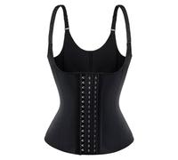 WEITING Corsé 9 Huesos De Acero Chaleco De Látex Entrenador De Cintura Ortopédico Korset Cinturón De Adelgazamiento Modelado De Correas Moldeadoras-Negro-XL
