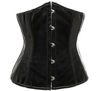 WEITING Corsé de Palacio con Clip de Cintura de Cuero PU Corto Sexy Europeo y Americano Fajas para Mujer al por Mayor-Negro-XXL