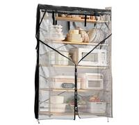 weiting Cubierta para estante de almacenamiento, cubierta para el polvo para rack, cubierta de cubierta antideslizante con cremallera, resistente a la intemperie, fina oxidada para cocina doméstica