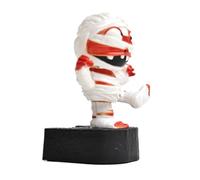 weiting Decoración Halloween para Coche, Decoración De Momia Moviendo La Cabeza para Automóvil, Pequeña Figura Divertida con Energía Solar para Decoración De Halloween En Casa Y Vehículo