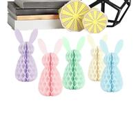 weiting Decoración para Fiestas del Conejo de Pascua | 5 Piezas Festivo De Conejo Primavera | de Árbol de Conejito - para Interior y Exterior Bandejas Escalonadas Escritorio