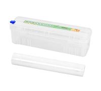 WEITING Dispensador para film transparente, papel aluminio con dispositivo corte, cortador 2 en 1, organizador almacenamiento para papel aluminio, film transparente