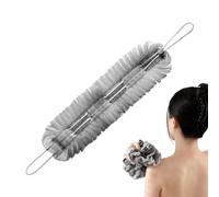 weiting Exfoliante trasero para ducha, baño y espalda | 2 en 1 - Body Cleaner Peeler con asas de cuerda, esponja de secado rápido para la limpieza diaria de la piel