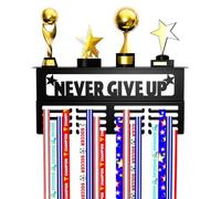 WEITING Expositor para Trofeos de Carrera - Soporte De Doble Función Para Pared - Soporte para 64 Trofeos - Para Gimnasia Fútbol Natación Carrera Lucha Oficina Hogar Niños Niñas