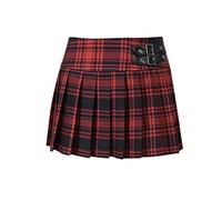 WEITING Falda Plisada a Cuadros Kawaii Japonesa Estilo Universitario Coreano Harajuku Retro Cintura Alta Mini Falda Uniforme Escolar e-Sports Streetwear Femenino-Tipo 8-M