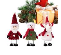 WEITING Figuras de Navidad de Pie,Decoración Navideña Telescópica de Papá Noel Muñeco de Nieve y Alce,Muñeca Decorativa De Mesa | para Repisa, Salón, Mesita de Noche, Niños y Niñas