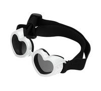 weiting Gafas de sol con forma de corazón para perros, gafas de sol para mascotas, accesorios para fotos, gafas de sol antivaho con correa ajustable para mascotas, gafas de sol para perros,