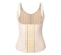 WEITING Gancho Entrenador de Cintura Ajustable 25 Corsé Adelgazante Deshuesado de Acero Faja de Entrenamiento Chaleco Látex Mujer Body Shaper Tallas Grandes XS -6XL-Beige,M