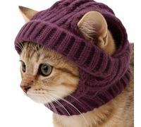 weiting Gorro para Perro,De Punto Suave Y Transpirable con Agujeros para Orejas,Sombrero Gato | para De Cumpleaños Invierno Cosplay Halloween Año Nuevo Perros Cachorros