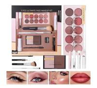 weiting Kit de Maquillaje para Principiantes - Set De Maquillaje Completo Para Mujeres,11 Piezas Corrector Iluminador Sombra De Ojos Máscara De Pestañas Brocha Para Principiantes Citas Trabajo Boda