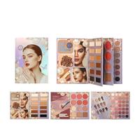 weiting Libro de Paleta de Maquillaje - Kit de Maquillaje de Viaje Portátil | Juegos 59 Colores,Para Mujeres, Niñas, Principiantes, Para Uso En Hogar, Diario, Desplazamiento, Citas Y
